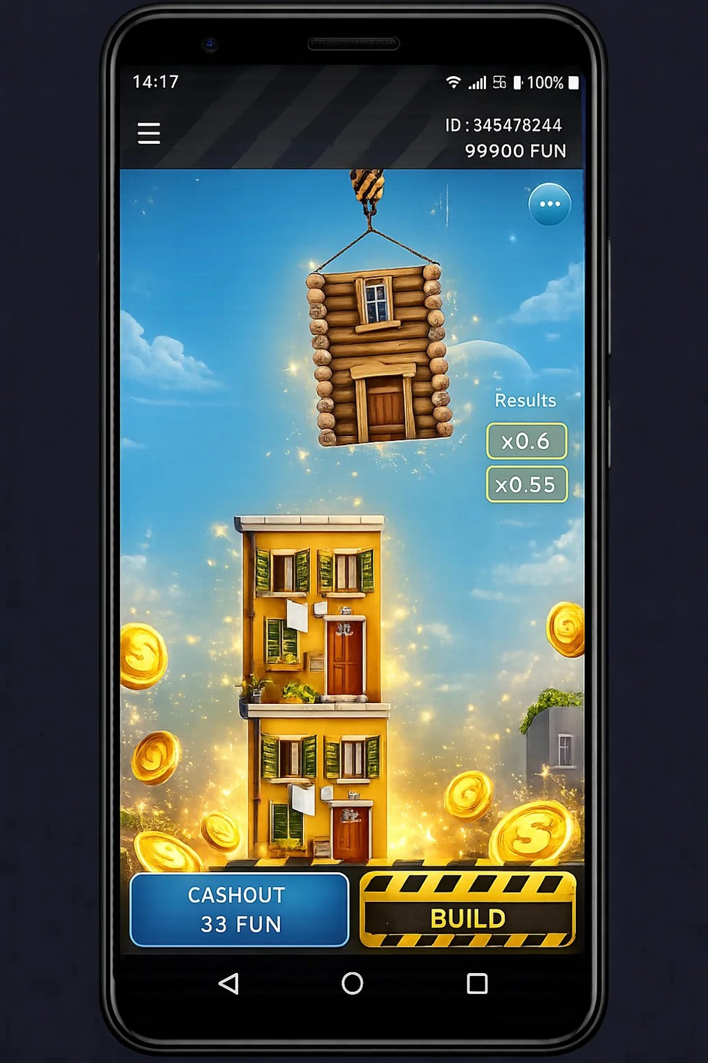 Tower Rush app with biometric secure login
